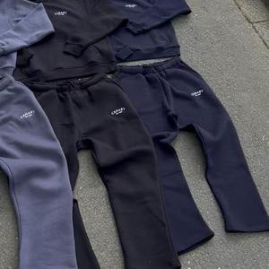 Wholesale Custom Baggy <b>Sweatpants</b> and Hoodies Sets Sweatsuit Fashion <b>Oversized</b> 100% Cotton Plain Blank Cotton Tracksuits - Product Image 3