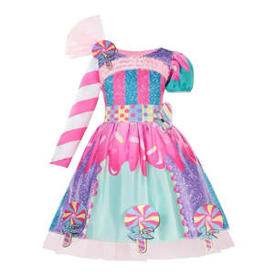 ชุดเดรสเจ้าหญิงหลากสีพร้อมคอเสื้อทรงโอ - Product Image 5