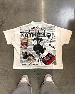 Camisetas recortadas de gran tamaño personalizadas para hombres 100% algodón Dtg estampado diseño gráfico peso pesado Boxy camisetas - Product Image 3