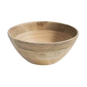 Tazón para Servir Ensaladas Decorativo Moderno, Hecho a Mano con Madera de Mango Ecológica, Acabado Natural, Diseños Prisma al por Mayor - Product Image 4