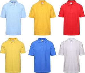 T-shirts à manches courtes 100% coton pour garçons et filles, chemises à col polo unies, t-shirts pour enfants en polycoton, t-shirts unis pour hommes - Product Image 5