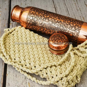 Pure <b>Copper</b> Water <b>Bottle</b> Jointless Handmade Custom Design Leakproof Drinkware for Export - Product Image 3