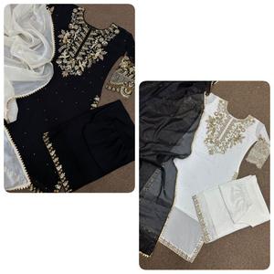 ชุดคอลเล็คชั่นอินเดียชุดปักลายลำดับแฟนซีพร้อมหมุดย้ำโมติและชุดกระโปรงขอบลูกไม้ - Product Image 5