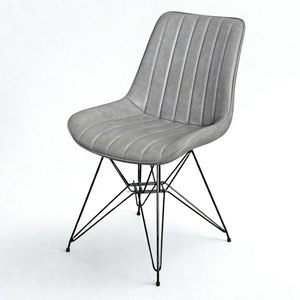 GAK118 Midcentury Accent Chair Premium Upholstered Seat & Powder-Coated Steel Legs <b>Reclining</b> Feature for Home Office - Product Image 1