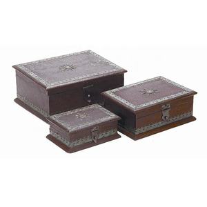 Boîtes en bois décoratives pour la maison de haute qualité décoration de la maison article cadeau bijoux serrure coffre au trésor pour bagues artisanat indien article - Product Image 4