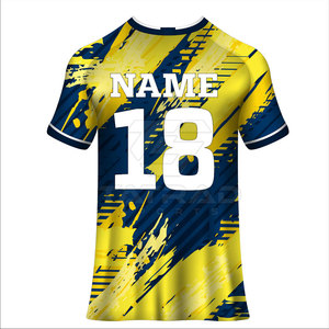Vêtements de sport d'été pour hommes, maillot imprimé par sublimation, séchage rapide, respirant, manches courtes, col rond, nouvelle collection - Product Image 3