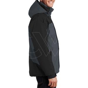 แจ็กเก็ตกันลมของผู้ชายเสื้อกันลมมีคอตั้งและโลโก้ด้านหน้าแบบกำหนดเองระบายอากาศและกันลม - Product Image 3