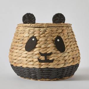 Panier en jacinthe d'eau en forme d'animal naturel, paniers de rangement tissés à la main pour la décoration de la chambre des enfants - Product Image 6