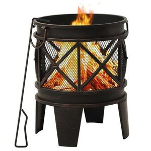 Brasero rustique en fer antique, moderne et écologique, pour brûler du bois, décoration de patio extérieur, ambiance chaleureuse et confortable, indispensable - Product Image 4