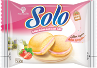 Harga Terjangkau 252g/Kemasan Kue Panggang Solo Bentuk Bulat Segar Harian Untuk Anak-Anak Kue Krim Stroberi Kemasan