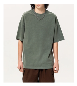 Camiseta personalizada para hombre 100% algodón de peso pesado en blanco Super High Street camiseta de alta calidad con hombros descubiertos - Product Image 2