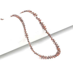 Perlas de Diamante Champagne Briolette de 2.5-4 mm, Diamantes Sueltos Naturales Facetados - Product Image 3