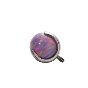 Joyería de Titanio ASTM F 136 para Piercing, Bola de Ópalo, Piercing Labret, Rosca Interna, Pendientes con Parte Trasera Plana, Titanio de Grado Implante - Product Image 6