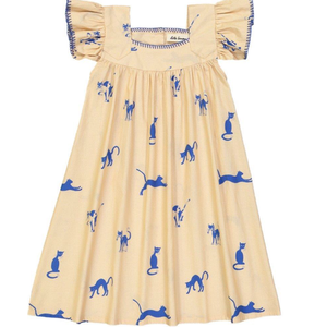 Robe pour filles avec manches droites à coutures décoratives, 100% coton, tissus popeline imprimés sur toute la surface, approvisionnement ODM - Product Image 1