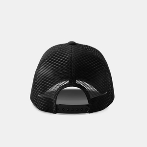 Custom <b>Black</b> Mesh Back Trucker Hat Adjustable Snapback Baseball <b>Cap</b> for <b>Men</b> Women with Breathable Design OEM ODM Logo - Product Image 4