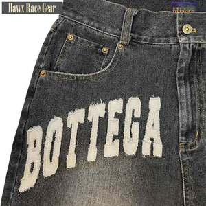 Venta al por mayor desgastado apliques bordados Pacthes ácido lavado Jorts Denim hombres pantalones cortos personalizados Jeans pantalones cortos cortar y coser dobladillo crudo - Product Image 6