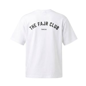 Camiseta de algodón de manga corta para musulmanes, cuello redondo, informal, unisex, holgada, transpirable, con estampado gráfico The Fajr Club - Product Image 3