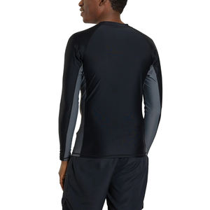 Protector contra sarpullidos para hombres de secado rápido y cómodo para la venta en línea 100% Colores sólidos de alta calidad Diseño personalizado Hombres Rash Guard - Product Image 2