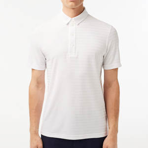 Algodón de alta calidad transpirable Vintage de manga corta para Polo Golf Shirt para hombres Ropa de verano personalizada con patrón sólido Jersey - Product Image 4