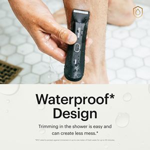 Tondeuse électrique rechargeable pour poils du pubis masculin, utilisation humide/sèche, têtes de lame en céramique remplaçables (IPX7), charge sans fil - Product Image 6