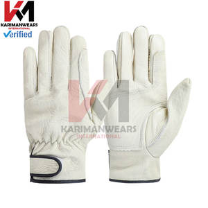 Gants de travail en cuir de vachette de qualité supérieure travailleurs robustes gants de soudage Protection de sécurité résistant à l'usure conception résistante à la chaleur travaux de jardin - Product Image 4
