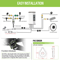 Kit de conversion de vélo électrique Varstrom 48V 1000W avec moteur de moyeu arrière, accélérateur à pouce, frein hydraulique, cassette, écran LCD DPC18