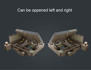 LIT REINE CARPI AVEC RANGEMENT PAR ROYALAOK - Product Image 5