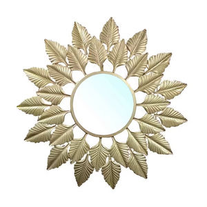 Espejo de pared de mejor diseñador, aspecto de lujo, calidad elegante, Color dorado y marrón de alta exigencia para decoración de sala de estar y cafetería - Product Image 3