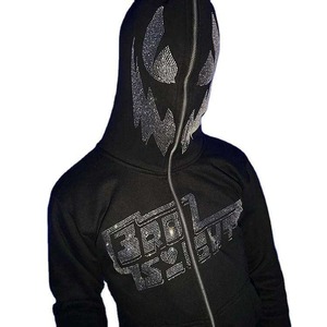 Sudaderas con capucha y sudaderas con cremallera completa de algodón pesado French Terry Men High Quality Puff Printing Fleece Sudadera con capucha bordada personalizada - Product Image 5