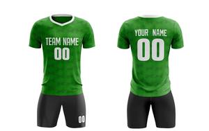 Conjunto de Uniforme de Fútbol Personalizado para Escuelas, Duradero, 100% Poliéster, Transpirable, Ligero, Estampado, de Manga Corta - Product Image 2