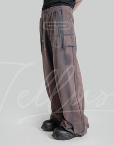 2025 unisexe 100% coton Baggy jambe droite pantalons de survêtement haute qualité Style lavé hommes taille élastique OEM fabrication hommes pantalons - Product Image 6