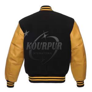 Veste universitaire de luxe sur mesure avec manches en cuir Veste universitaire unisexe au tarif de gros - Product Image 4