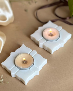 Portavelas de mármol de calidad superior portavelas y decoración votiva para sala de estar centros de mesa de boda - Product Image 3