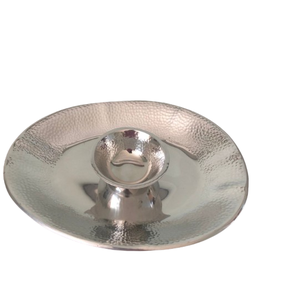 Metal Chip Dip Stainless Steel Serving Plate with Seasoning Saucers Glossy Finished <b>Tray</b> Festive Party Restaurant and Hotel Use - Product Image 5