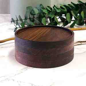 custom High quality square Acacia <b>Wood</b> Marble <b>Coasters</b> with Acacia <b>Wood</b> <b>coaster</b> accessories handmade - Product Image 3