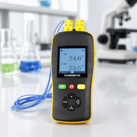 Enregistreur de données de température numérique à écran LCD TC602, thermomètre à double canal, thermomètre à thermocouple de type K/T/J pour laboratoire