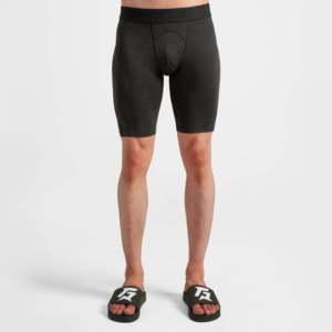 Shorts de compression Elite Slim Fit Charcoal Taille XXS avec logo personnalisé, fermeture élastique à la taille, en polyester et élasthanne tricoté, couleur unie - Product Image 4