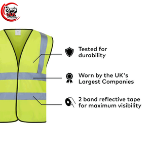 High Visibility Mesh Safety Vest Hi Vis Reflective Construction <b>Waterproof</b> <b>Work</b> Security Clothing - Product Image 6
