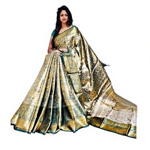 Sarees Tradicionales Indios y Pakistaníes para Adultos, Colección Clásica de Seda, Elegantes Sarees Tradicionales Inspirados en India y Pakistán - Product Image 1