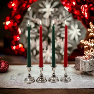 Unique Style Silver Color Metal Taper <b>Candle</b> Holder for Wedding & Christmas Lighting for Home Decor & Tabletop Decoration - Product Image 1