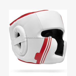 Protège-tête de boxe en cuir pour enfants avec logo personnalisé, à lacets, équipement d'entraînement professionnel pour le sparring, résistant aux chocs et respirant - Product Image 6