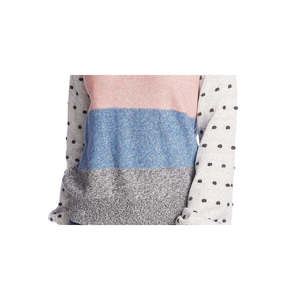 Maglione Casual da Donna CeCe Taglia Grande Beige Antracite con Righe Mélange e Lavorazione a Nappine per la Stagione Autunnale - Product Image 3