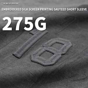 Ropa de hombre-Camisetas extragrandes de 100% algodón de gran tamaño Camiseta bordada - Product Image 6