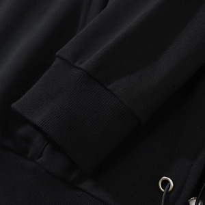 Sweat à capuche en polaire épais avec strass unisexe, pull d'hiver, œuvre d'art en cristal, streetwear, vente en gros, mode - Product Image 4