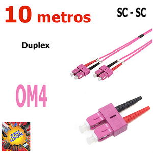 สายแพทช์ไฟเบอร์ออปติก SC-SC OM4 ดูเพล็กซ์ 10 เมตร - Product Image 1