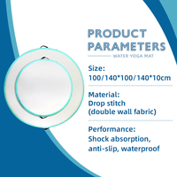 Novaspark - Tapete de Yoga Inflable Redondo de PVC Impermeable de 140 cm, Tapete Flotante para Ejercicios en Piscina y Gimnasio