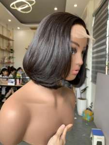 HD Droite Cuticules Alignés Cheveux Bob Fringe Perruque Cheveux en Gros Cheveux Vietnamiens Cheveux Humains - Product Image 3