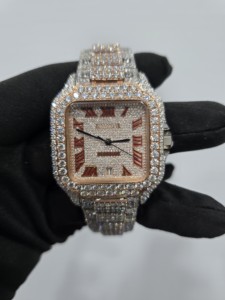 Reloj de Pulsera de Acero Inoxidable con Diamantes de Moissanita de Alta Calidad, Estilo Hip Hop, Movimiento de Cuarzo, Edición Limitada, Gran Venta - Product Image 5