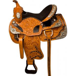 Premium Western Trail Pleasure Show Tack Set Belles selles en gros en cuir véritable robustes fabriquées à la main - Product Image 4