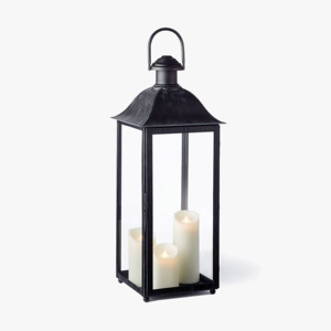 Latest Patio Decorations Antique <b>Black</b> Brushed American Outdoor Metal <b>Candle</b> <b>Lanterns</b> Home and Garden Decor Floor <b>Lanterns</b> - Product Image 3